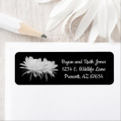 Bloem van zwarte en witte cactus etiket (Insitu)