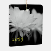 Bloem van zwarte en witte cactus keramisch ornament (Rechts)