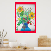 Bloem Vase door Lauren Poster (Keuken)