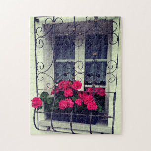 Bloem vensterbak puzzel, 28 x 35 cm, 252 stukjes legpuzzel