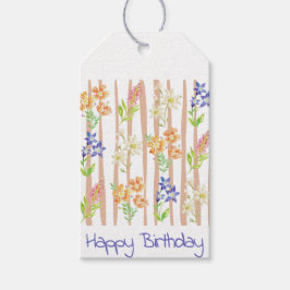  Bloem Verjaardag gifttag Cadeaulabel