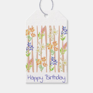  Bloem Verjaardag gifttag Cadeaulabel