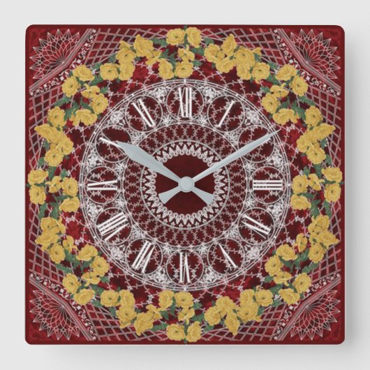 Bloem Vierkante Klok (Voorkant)