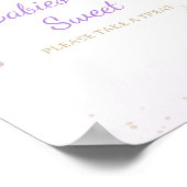 Bloem Vlinder Baby Shower Baby's zijn Lief Bord Poster (Hoek)