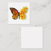 Bloem Vlinder met Gele California Klaproos Informatiekaartje (Voorkant / Achterkant)