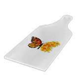 Bloem Vlinder met Gele California Klaproos Snijplank (Hoek)
