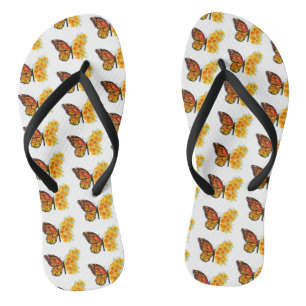 Bloem Vlinder met Gele California Klaproos Teenslippers