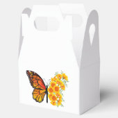Bloem vlinder met gele Californische pap Bedankdoosjes (Geopend)