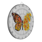 Bloem vlinder met gele Californische pap Dartbord (Voorkant Links)