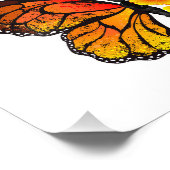 Bloem vlinder met gele Californische pap Foto Afdruk (Hoek)