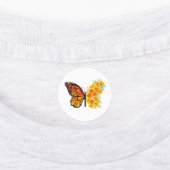 Bloem vlinder met gele Californische pap Labels (Aangebracht)