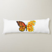 Bloem vlinder met gele Californische pap Lichaamskussen (Voorkant)