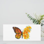 Bloem vlinder met gele Californische pap Menu (Staand voorkant)