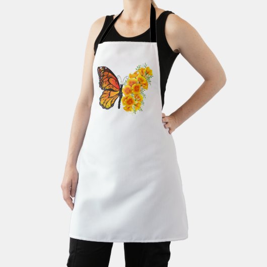 Bloem vlinder met gele Californische pap Schort (Insitu)