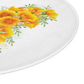 Bloem vlinder met gele Californische pap Snijplank (Hoek)