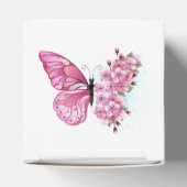 Bloem Vlinder met Roze Sakura Bedankdoosjes (Bovenkant)