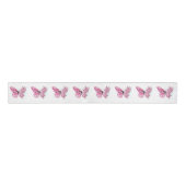 Bloem Vlinder met Roze Sakura Grosgrain Lint (Voorkant)