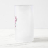 Bloem Vlinder met Roze Sakura Matglas Bierpul (Center)