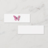 Bloem Vlinder met Roze Sakura Mini Visitekaartje (Voorkant / Achterkant)