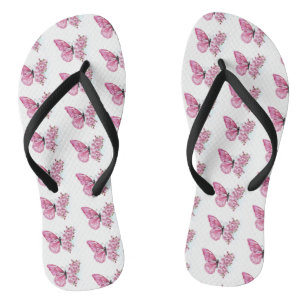 Bloem Vlinder met Roze Sakura Teenslippers