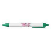 Bloem Vlinder met Roze Sakura Zwarte Inkt Pen (Bodem)