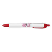 Bloem Vlinder met Roze Sakura Zwarte Inkt Pen (Bodem)