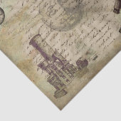 Bloem vlinder ontkleurd  Steampunk Tissuepapier (Detail)