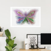 Bloem Vlinder Poster (Thuiskantoor)