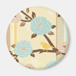 Bloem Vogel Ontwerp Magneet