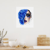 Bloem Vrouw Poster (Keuken)