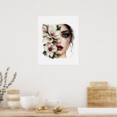 Bloem Vrouw Poster (Keuken)