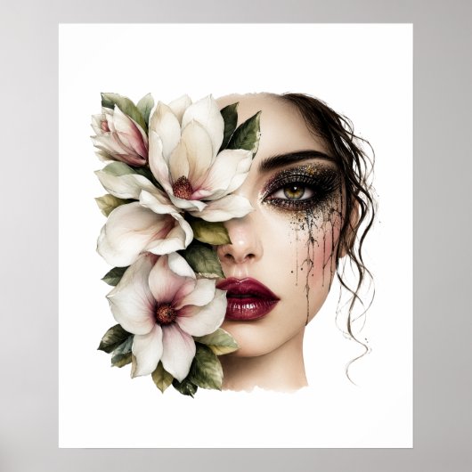 Bloem Vrouw Poster (Voorkant)