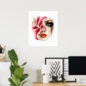 Bloem Vrouw Poster (Thuiskantoor)