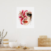 Bloem Vrouw Poster (Keuken)