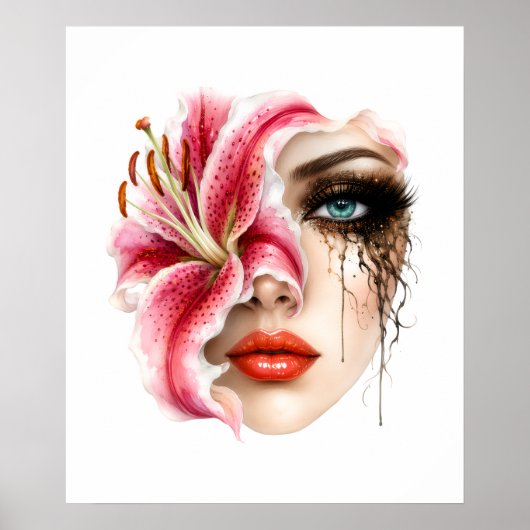 Bloem Vrouw Poster (Voorkant)