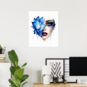 Bloem Vrouw Poster (Thuiskantoor)