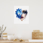 Bloem Vrouw Poster (Keuken)