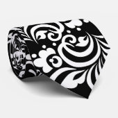 bloem_wit stropdas (Opgerold)