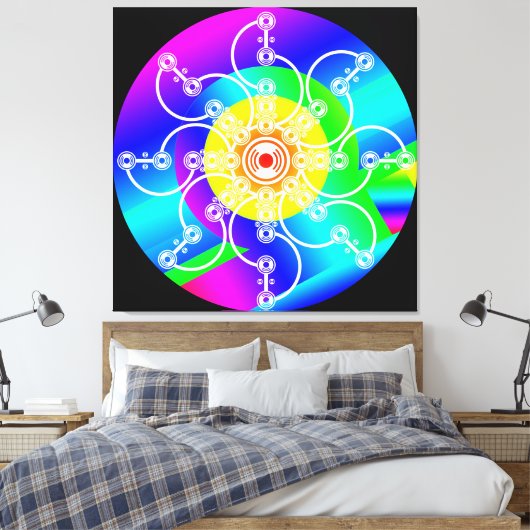 Bloem Zonneschijn Uitgerekt Canvasprint Canvas Afdruk (Insitu (Slaapkamer))