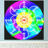 Bloem Zonneschijn Uitgerekt Canvasprint Canvas Afdruk (Insitu (Houten vloer))