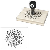 Bloem, zuiger, 4 x 5 inch rubberen stempel (Gestempeld)