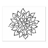 Bloem, zuiger, 4 x 5 inch rubberen stempel (Afrduk)