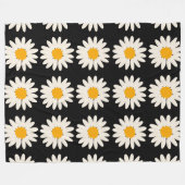Bloem Zwart 60x80 Fleece Deken (Voorkant (Horizontaal))
