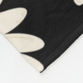 Bloem Zwart 60x80 Fleece Deken (Hoek)