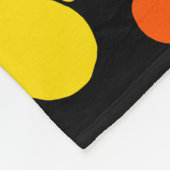 Bloem - zwart, roze, Oranje en geel Fleece Deken (Hoek)