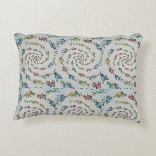 Bloemaccent geborsteld polyester kussen (Achterkant)