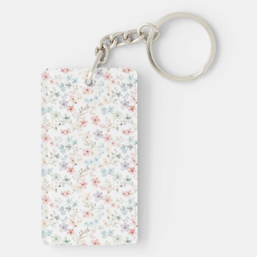 Bloemacryl sleutelhanger (achterkant)