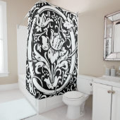 Bloemalfabet monogram letter O Classic Douchegordijn (In situ)