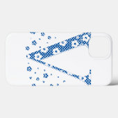 bloemalfabet V (blauw en stip) Case-Mate iPhone Case (Achterkant (horizontaal))