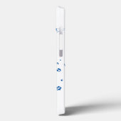 bloemalfabet V (blauw en stip) Case-Mate iPhone Case (Achterkant / Links)